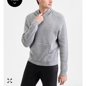 Sun + Stone Heather Gray Waffle Knit Hoodie